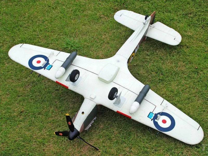 Радиоуправляемая модель самолет Top RC top013D Hurricane Pro зеленый 750мм flight controller PNP