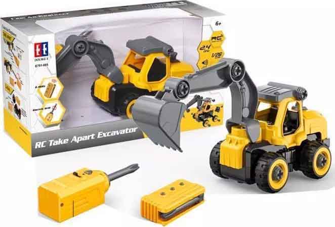 Радиоуправляемый экскаватор Double Eagle E751-003, разборный с отверткой
