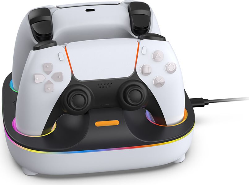 Зарядная станция DOBE для 2-х геймпадов Sony Dualsense (белая) (TP5-35115)