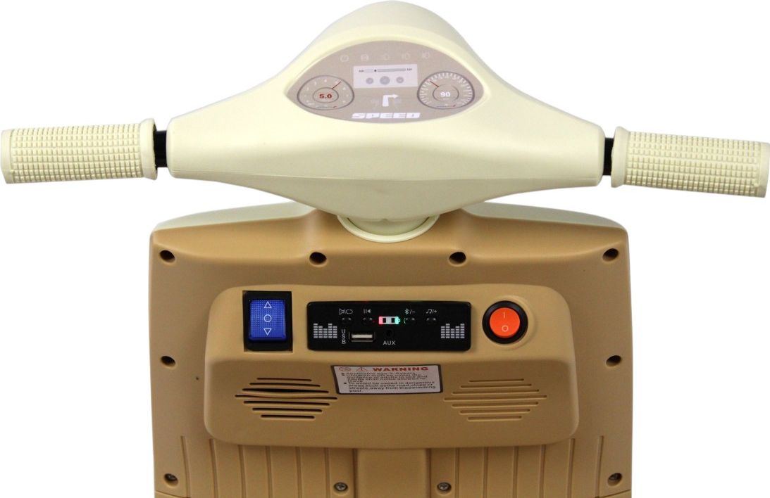 Детский электроскутер RiverToys (K444PX-A-BEIGE) бежевый