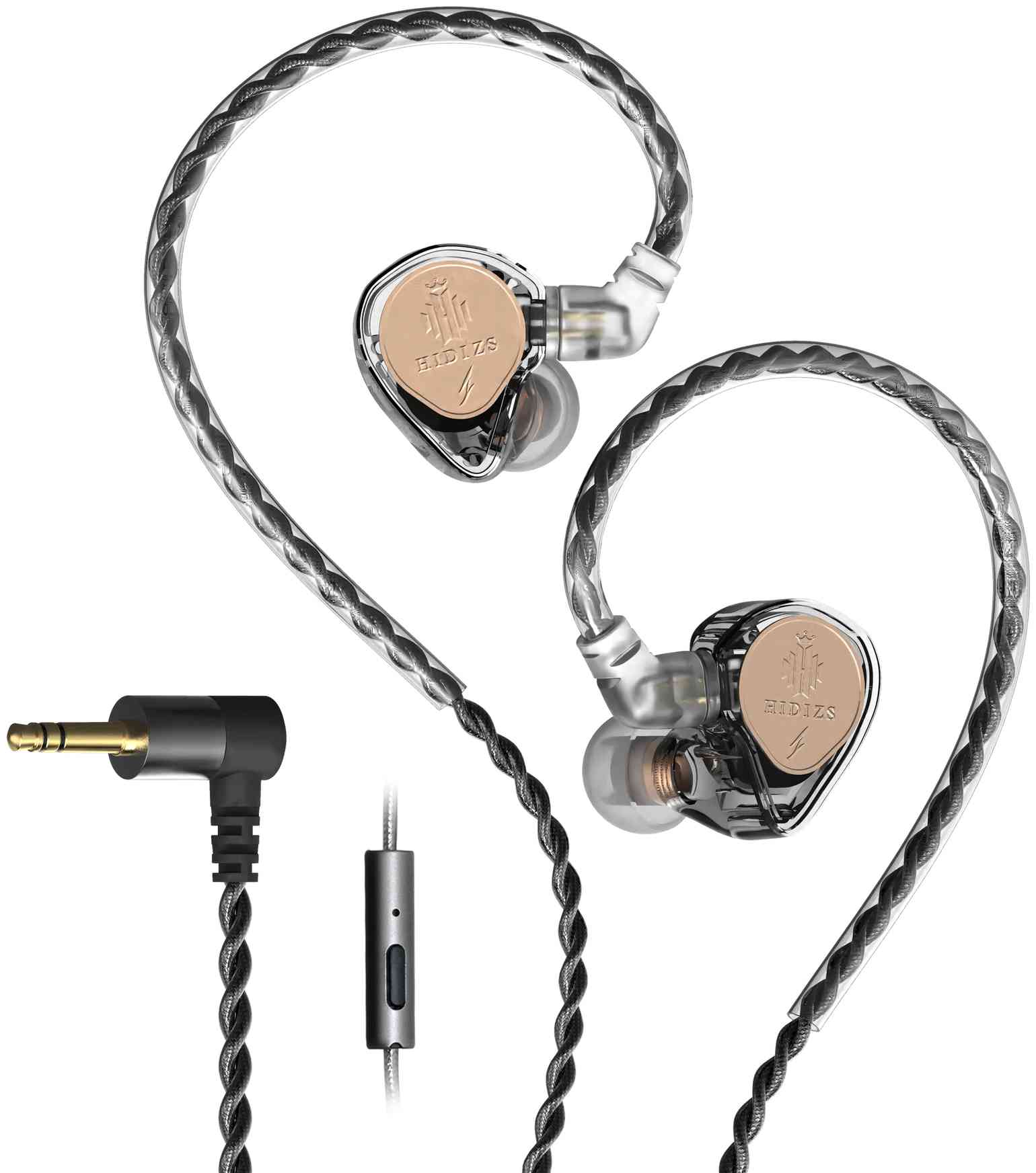 Проводные наушники с микрофоном HIDIZS ST2 Pro 3.5mm, Прозрачно-чёрные
