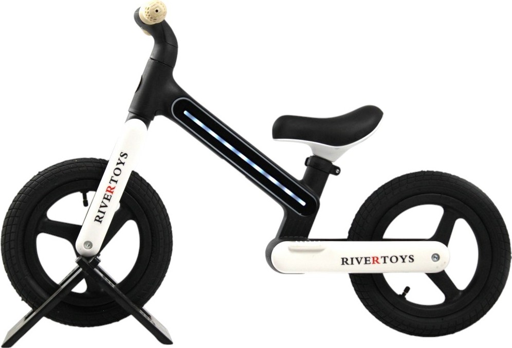 Детский беговел RiverToys (HB-002) (черный)