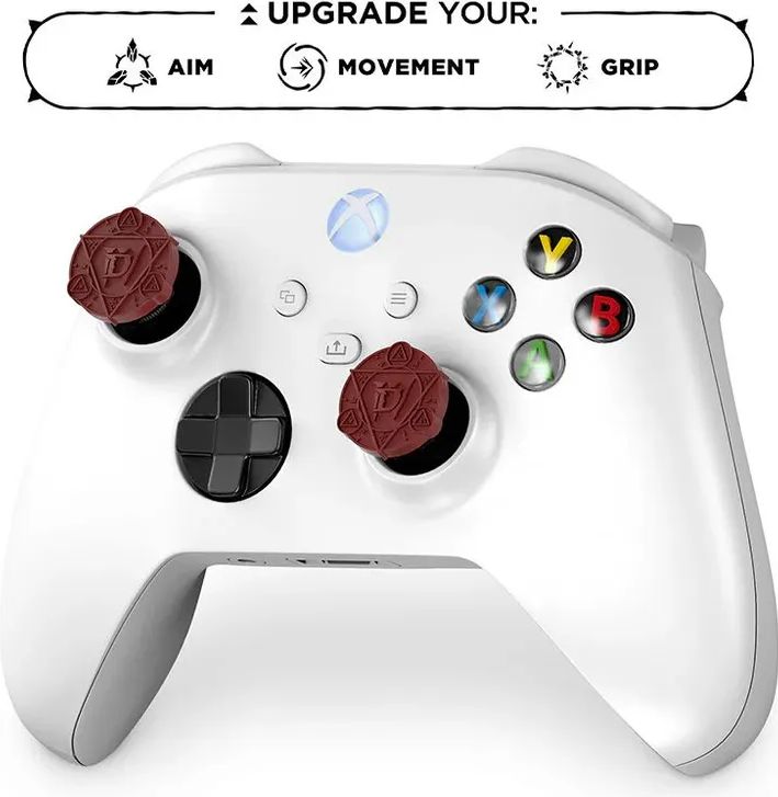 2 средние накладки на стики KontrolFreek Diablo IV для геймпада Microsoft XBOX One/Series (красные)