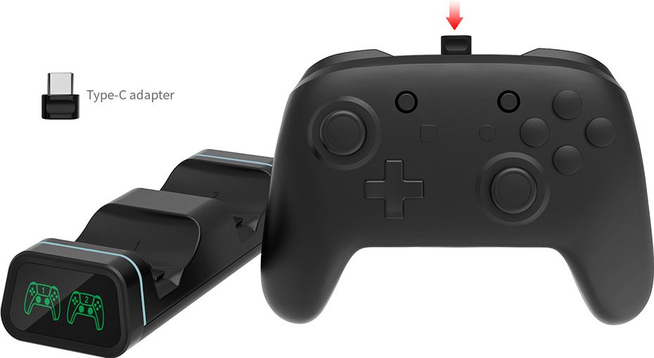 Зарядная станция DOBE для 2-х геймпадов Xbox/PS5 Dual Charge (TYX-0613B)