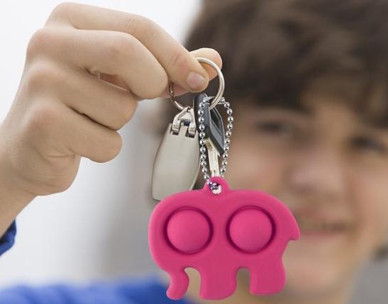 Брелок-игрушка Simple Dimple Медведь (4х7см) (желтый) антистресс (тактильная, сенсорная)