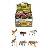 Игрушки пластизоль дикие животные африки в дисп. ИГРАЕМ ВМЕСТЕ уп-48шт в кор.2уп DB0202