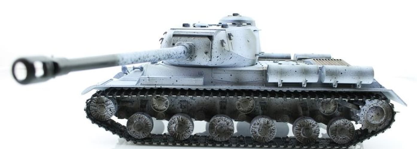 Р/У танк Taigen 1/16 ИС-2 модель 1944, СССР, зимний, (для ИК танкового боя) 2.4G, TG3928-1S-IR