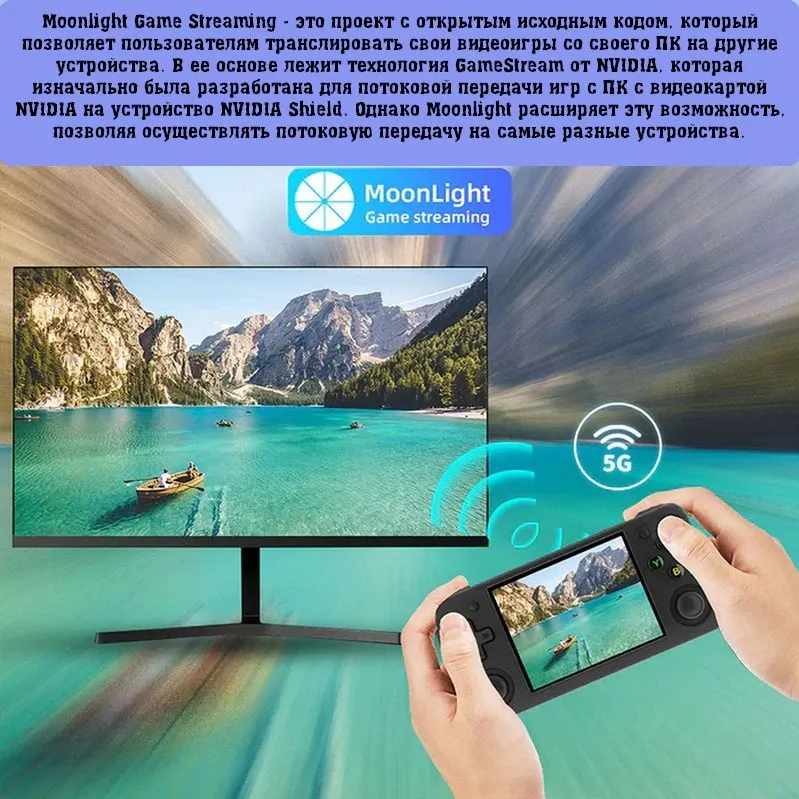 Игровая портативная приставка Anbernic RG35XX-H (чёрная)