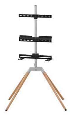 (EU) Подставка для телевизора One For All Quadpod WM7476 (32-70", 360°, напольная), Белый, Коричневый, Серебристый