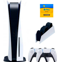 Sony PlayStation 5 (PS5, CN) + 2-й геймпад + зарядная станция Sony + PlayStation Plus Extra + EA Play на 1 год (Турецкая) + флешка