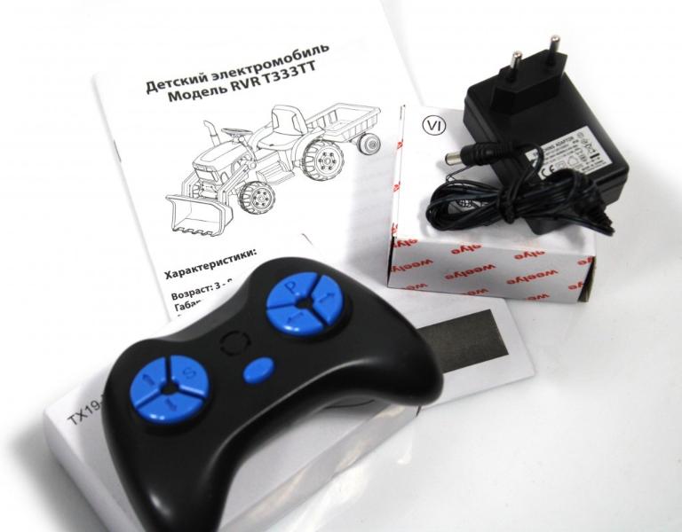 Детский электромобиль RiverToys трактор-погрузчик T333TT зеленый