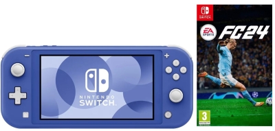 Игровая приставка Nintendo Switch Lite Blue (синий) + Игра EA Sports FC 24