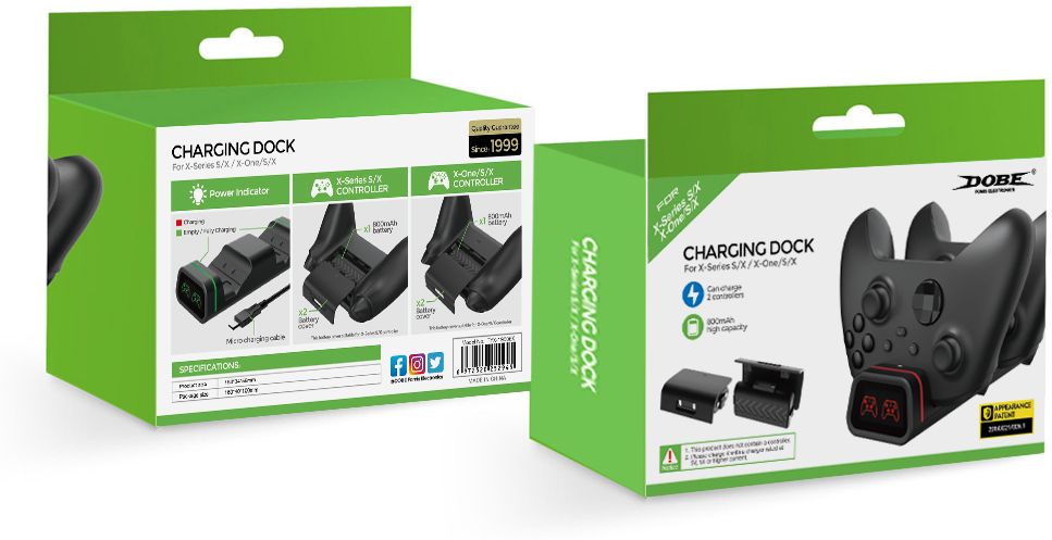 Зарядная станция DOBE для 2-х геймпадов Xbox (TYX-19006X)