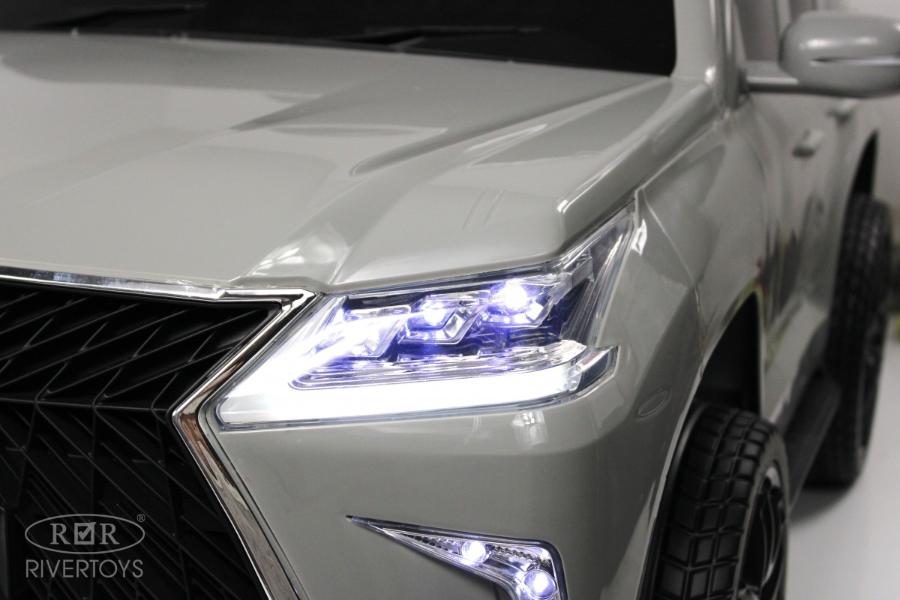 Детский электромобиль RiverToys Lexus 570 (E555EE) серый