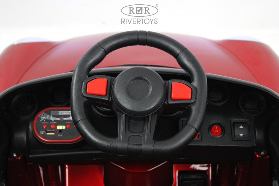 Детский электромобиль RiverToys F333FF красный глянец