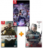 ИгроПак для Nintendo Switch: Saints Row IV Re-elected + Sniper Elite 4 + Ведьмак 3: Дикая охота. Полное издание