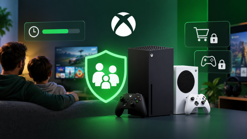 Родительский контроль на Xbox Series X|S — семейная группа, лимиты и покупки