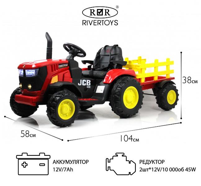Детский электромобиль RiverToys O555OO красный