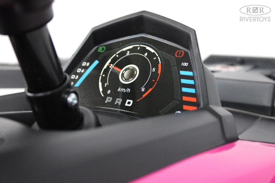 Детский электроквадроцикл RiverToys H999HH розовый