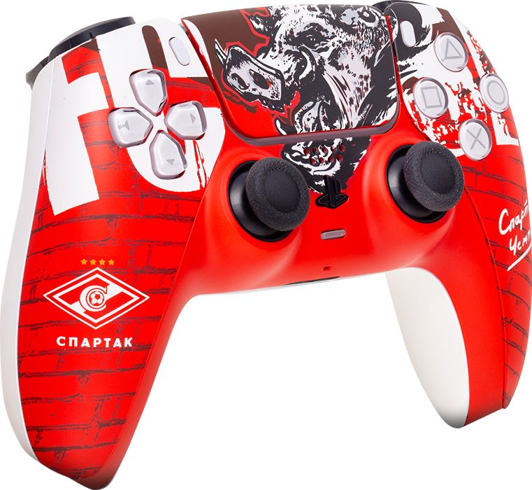 Кастомизированный геймпад Sony DualSense Спартак.Чемпион