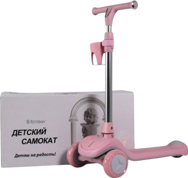 Детский cамокат-беговел RiverToys (HB-111) (розовый)