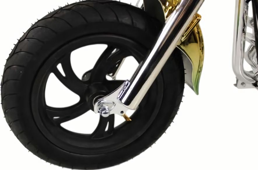 Детский электромотоцикл M777ML-B зеленый хром