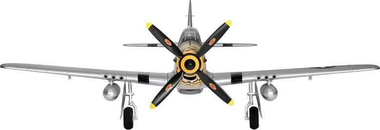 Радиоуправляемая модель самолет Top RC top017D P-51D Pro желтый 750мм flight controller PNP