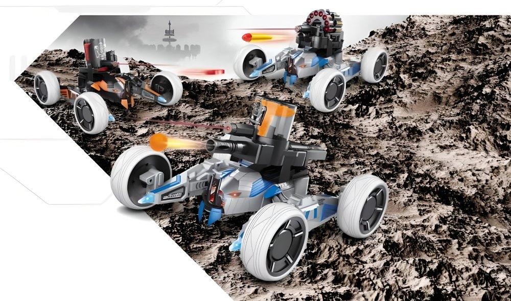 Боевая машина Universe Chariot на Р/У Keye Toys, лазер, диски, голубая, Ni-Mh и З/У, 2.4G