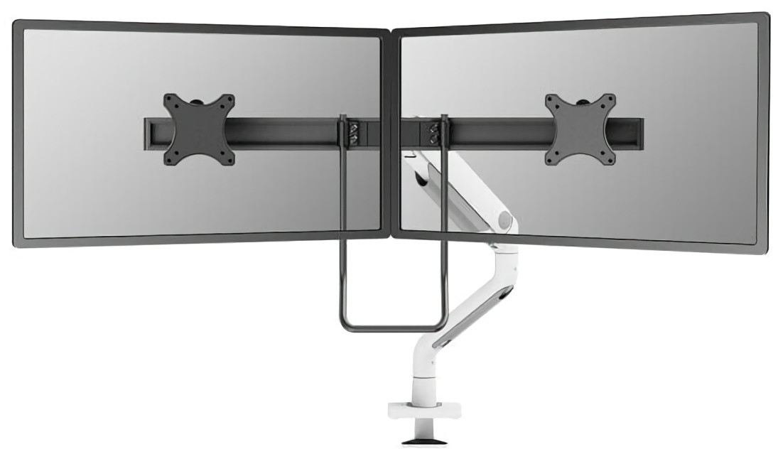 (EU) Аксессуар для монитора Neomounts DS75S-950WH2 NEXT One Настольное Full Motion крепление для 2 мониторов (газлифт, 17-32", 8 кг/экран, VESA 75/100) , Белый