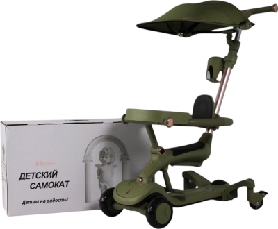 Детский cамокат-беговел RiverToys (HB-111-A) (зеленый)