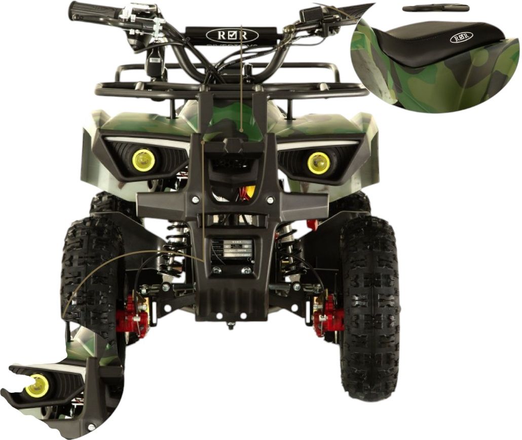 Детский электроквадроцикл RiverToys (TIKI-LUX-GREEN-CAMOUFLAGE) зеленый камуфляж