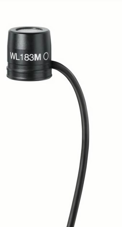 

(EU) Петличный микрофон Shure WL183m, всенаправленный, разъем TA4F, черный