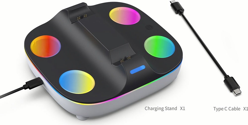 Зарядная станция DOBE для 2-х геймпадов Sony Dualsense (белая) (TP5-35115)