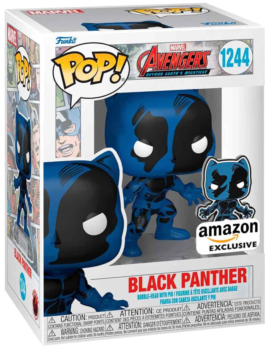 (EU) Фигурка Funko POP! Avengers Beyond Earth's Mightiest: Black Panther with Pin (Amazon Exclusive) (1244)