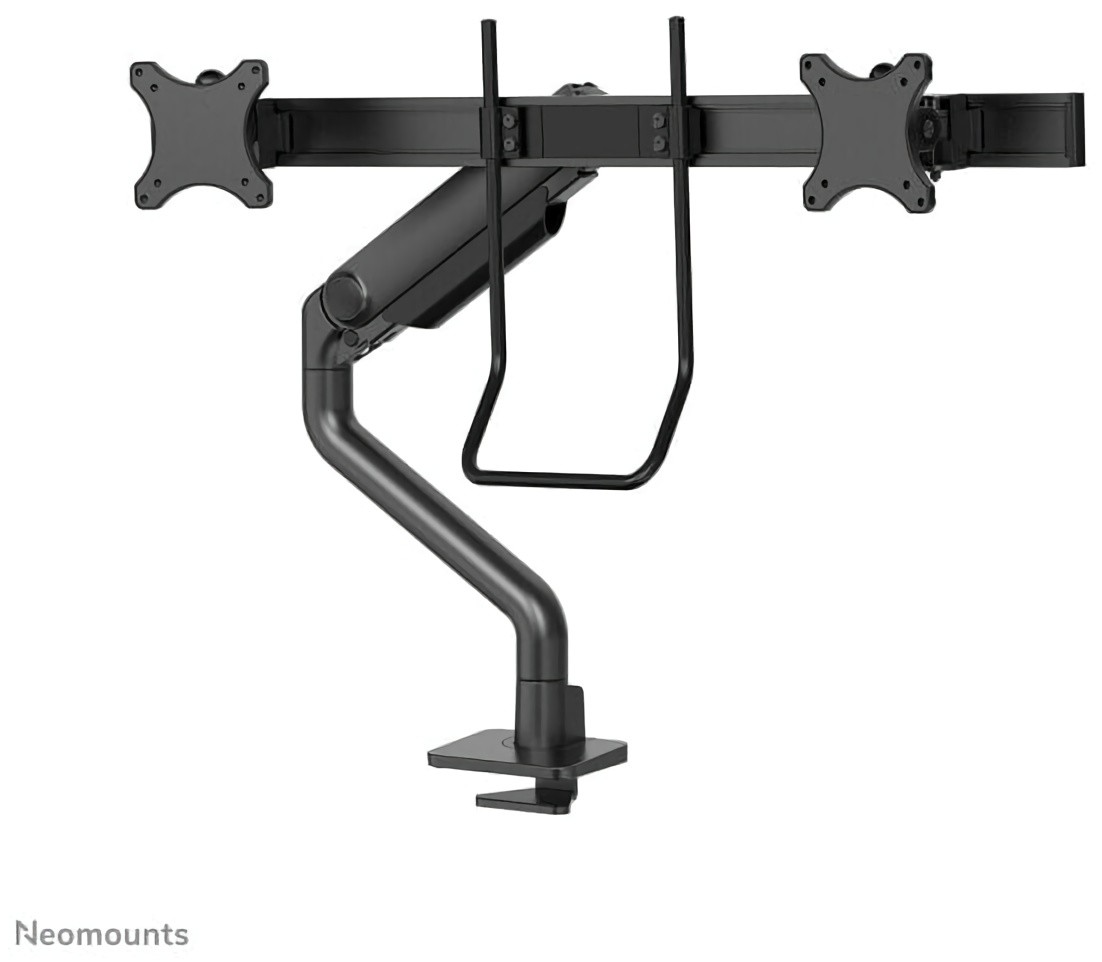(EU) Аксессуар для монитора Neomounts DS75S-950BL2 NEXT One Настольное Full Motion крепление для 2 мониторов (газлифт, 17-32", 8 кг/экран, VESA 75/100) , Чёрный