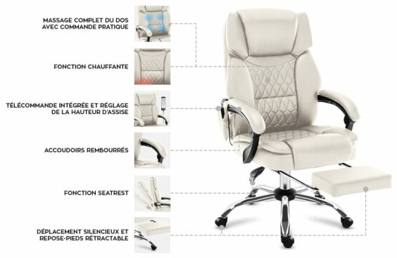 (EU) Офисный стул Mark Adler MA-BOSS 6.0 BEIGE, 220918735, Белый