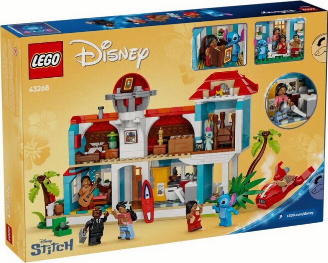(EU) Конструктор LEGO Disney Пляжный домик Лило и Стича (43268)