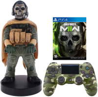 Геймпад Sony DualShock 4 V2 Camouflage Green + фигурка-подставка + игра Call of Duty: Modern Warfare II