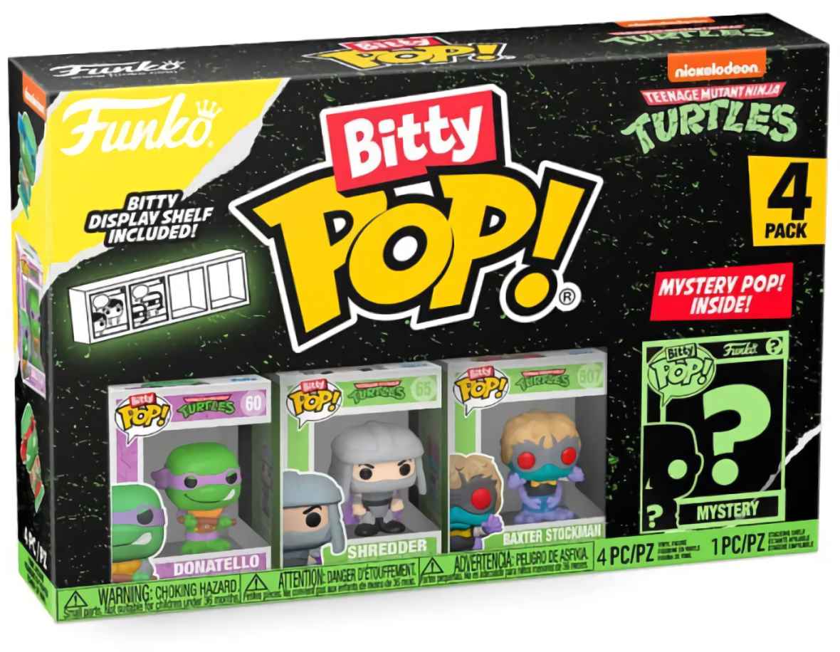 (EU) Фигурка Funko POP! Bitty Pop! TMNT S2: Donatello + Shredder + Baxter Stockman + Mystery (71508)