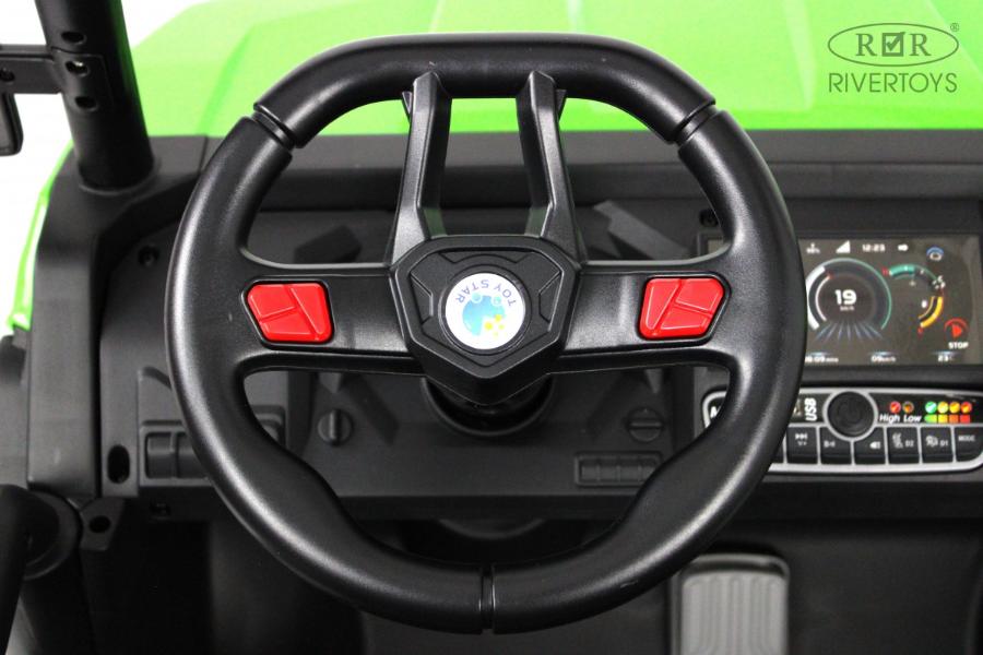 Детский электромобиль RiverToys H005HH зеленый