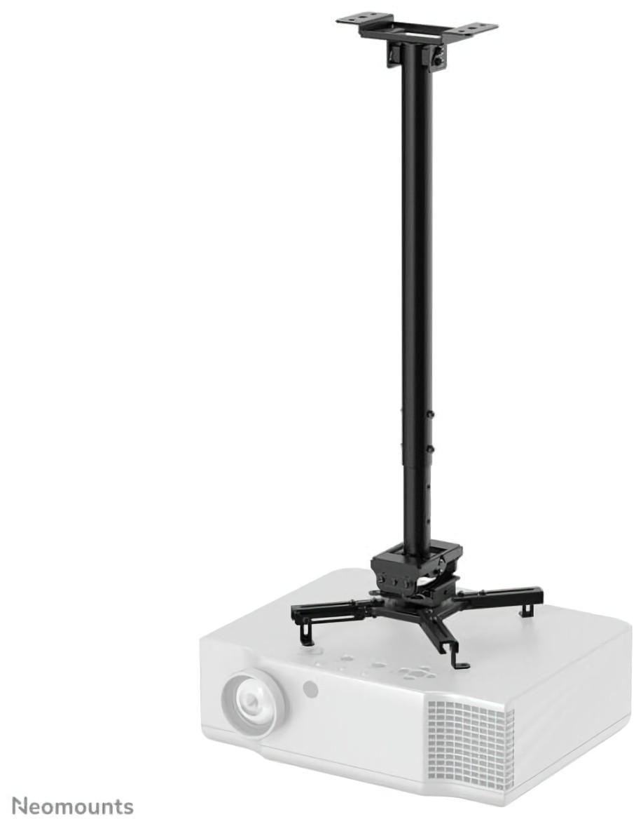 (EU) Аксессуар для проектора Neomounts CL25-550BL1 универсальное потолочное Full Motion крепление (35 кг, 4 выдвижные руки, Easy-release, Cable Management) , Чёрный