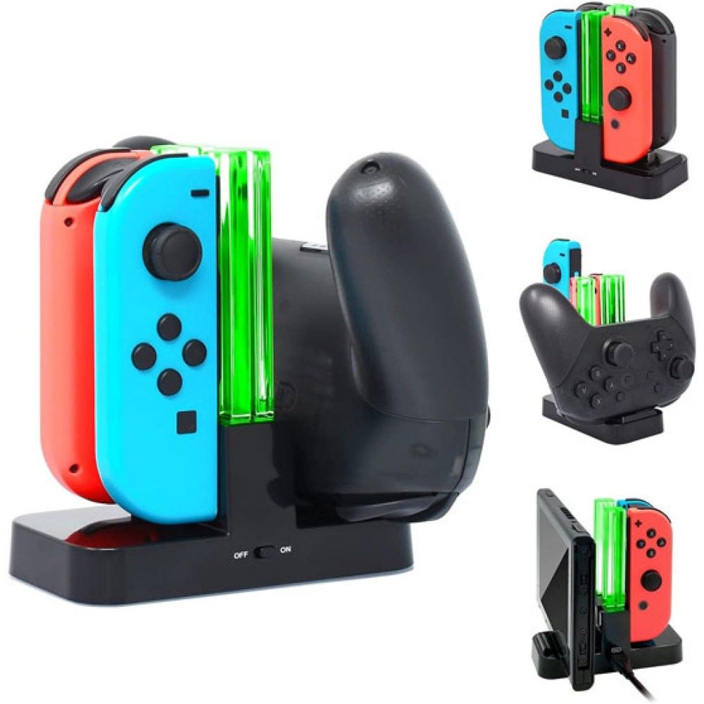 Зарядная док-станция DOBE для 4-х контроллеров Joy-Con Nintendo Switch (TNS-1756)