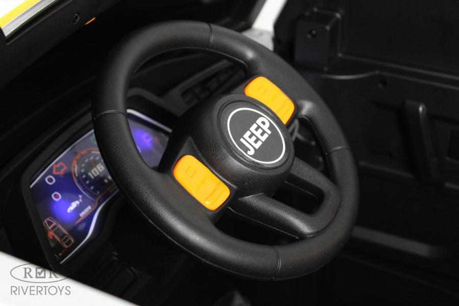 Детский электромобиль RiverToys E007EE серо-оранжевый