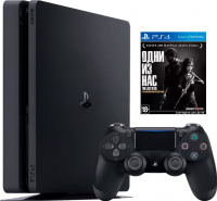 Sony PlayStation 4 Slim (1TB) (PS4, CUH-2216B) + игра Одни из нас (The Last of Us) Обновленная версия