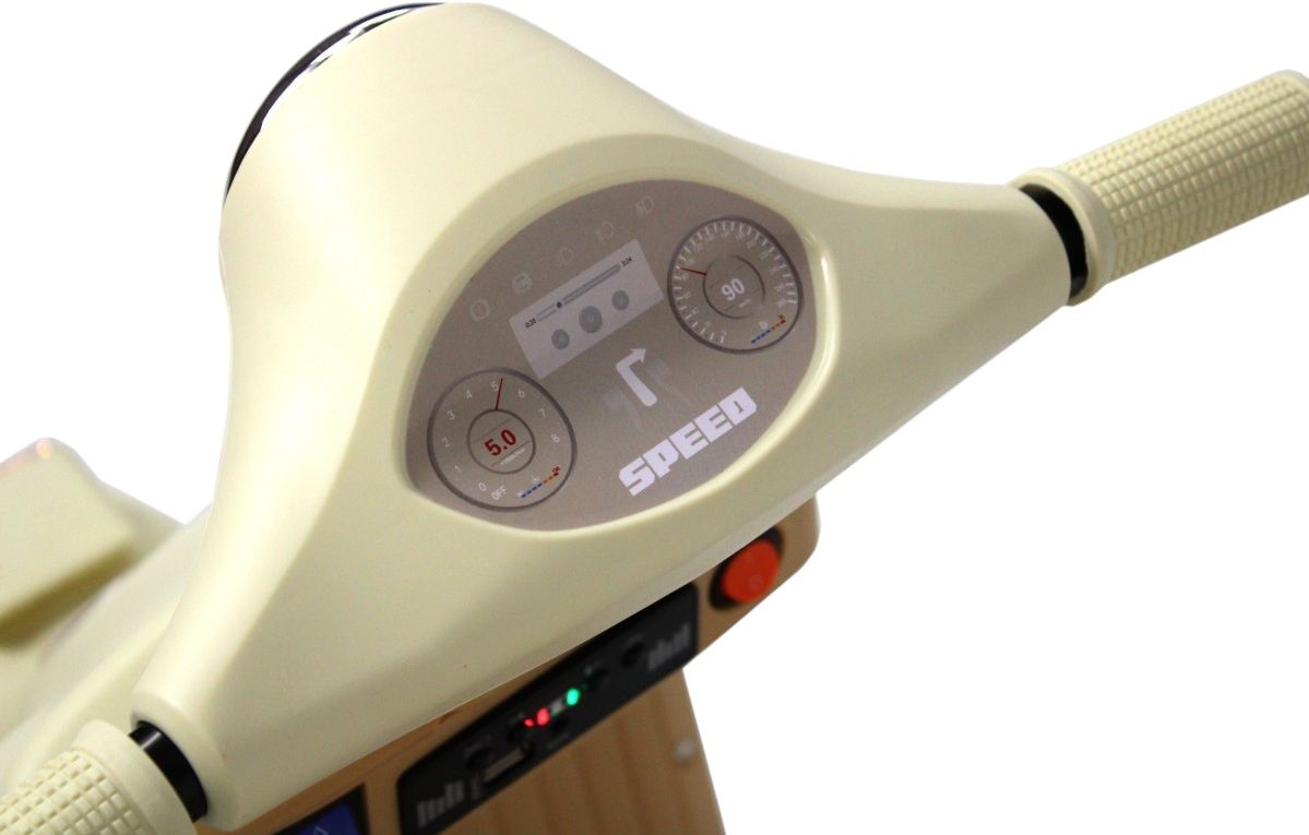 Детский электроскутер RiverToys (K444PX-A-BEIGE) бежевый