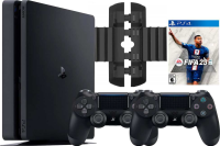 Sony PlayStation 4 Slim (1TB) (PS4, CUH-2218B) + 2-й геймпад + стенд + игра FIFA 23