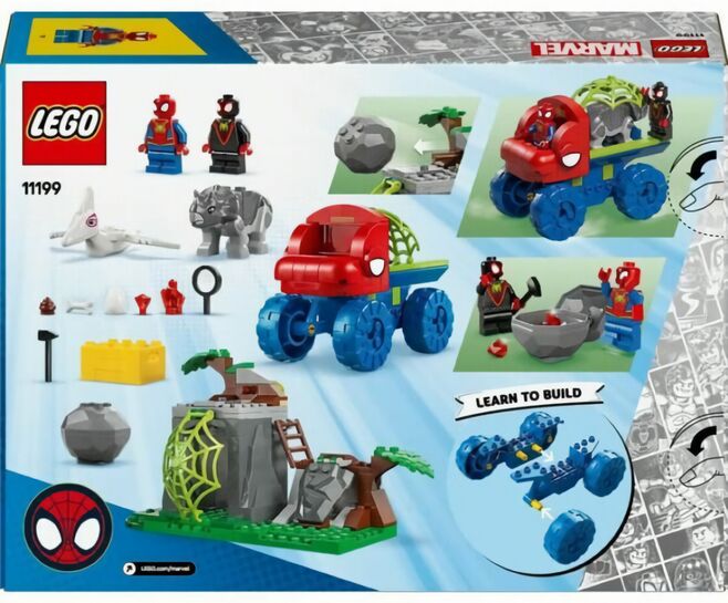 (EU) Конструктор LEGO Marvel Команда Паучков на спасательной миссии в грузовике-динозавре (11199)