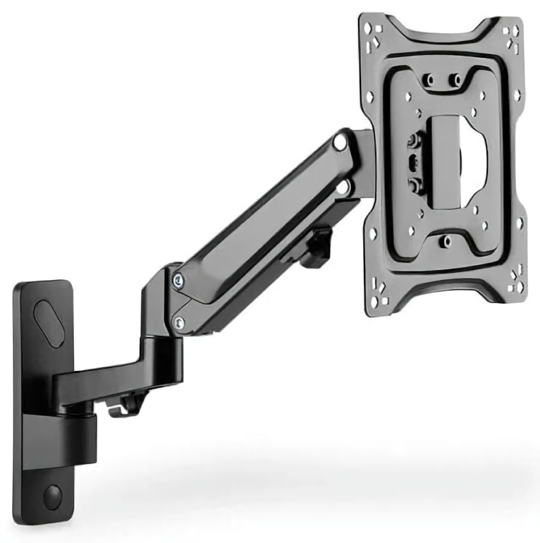 (EU) Кронштейн для монитора Digitus DA-90428 Универсальный настенный Full Motion кронштейн с газлифтом (VESA 75/100/200/224, до 43", до 23 кг), Чёрный