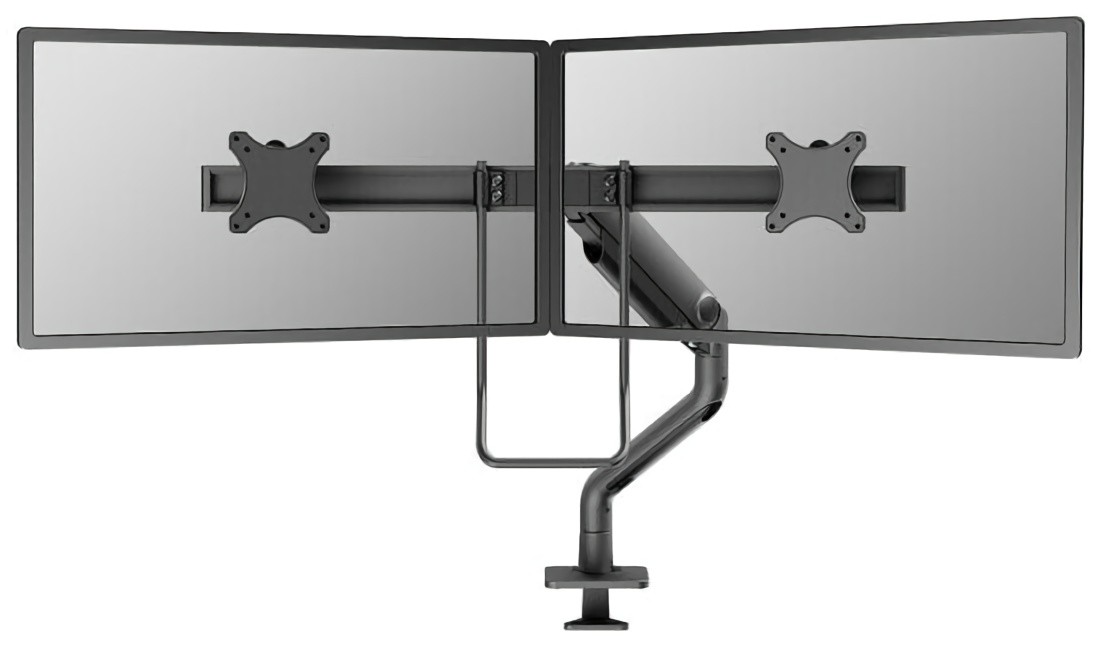 (EU) Аксессуар для монитора Neomounts DS75S-950BL2 NEXT One Настольное Full Motion крепление для 2 мониторов (газлифт, 17-32", 8 кг/экран, VESA 75/100) , Чёрный