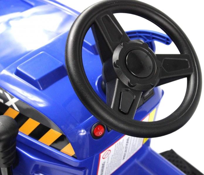 Детский электромобиль RiverToys трактор-погрузчик T333TT синий